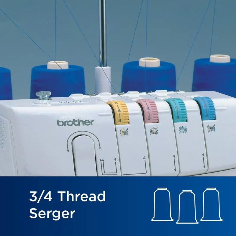 Brother 1034D Heavy-Duty Serger, 1,300 SPM, 3/4 Thread Overlock, 3 Accessory Feet