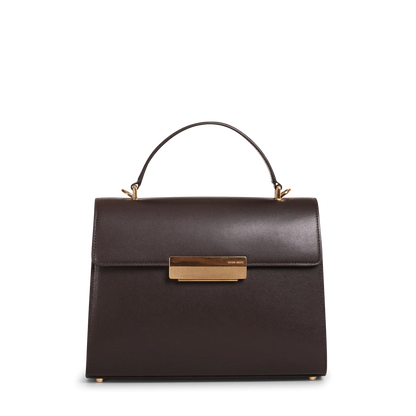 Capucine - Cuir Box Chocolat