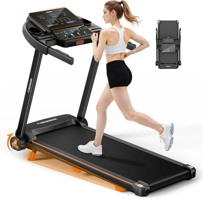 Foldable Home Treadmill with Adjustable Incline  Dual LED Display & Office-Friendly Design