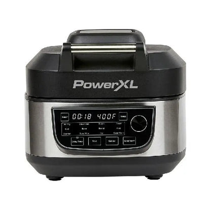 PowerXL Grill & Air Fryer Combo Plus  12-in-1 Indoor Cooker, 1550W, Stainless Steel Housing