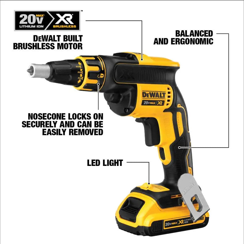 20V MAX XR Li-ion Brushless Drywall Screwgun Kit