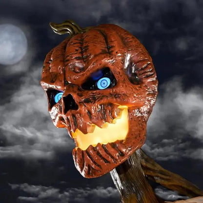 Home Accents 12-Foot Giant Inferno Pumpkin Skeleton with LCD Eyes & Posable Arms for Halloween Display