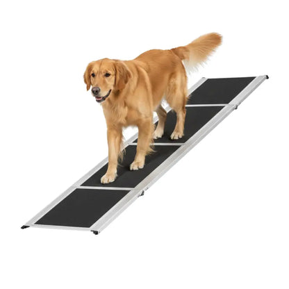 Lightweight Aluminum Vehicle Ramp for Dogs  Foldable, Non-Slip, Fits Cars, SUVs & Vans