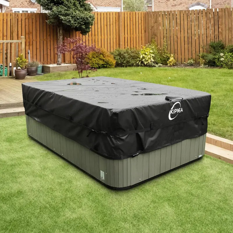 Heavy-Duty Waterproof Hot Tub Cover: 85″ x 85″ x 20″, UV-Resistant Polyester Spa Protector