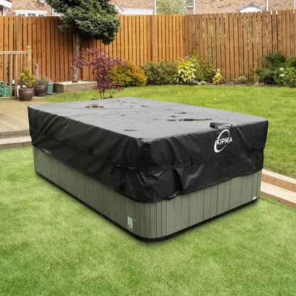 Heavy-Duty Waterproof Hot Tub Cover: 85″ x 85″ x 20″, UV-Resistant Polyester Spa Protector