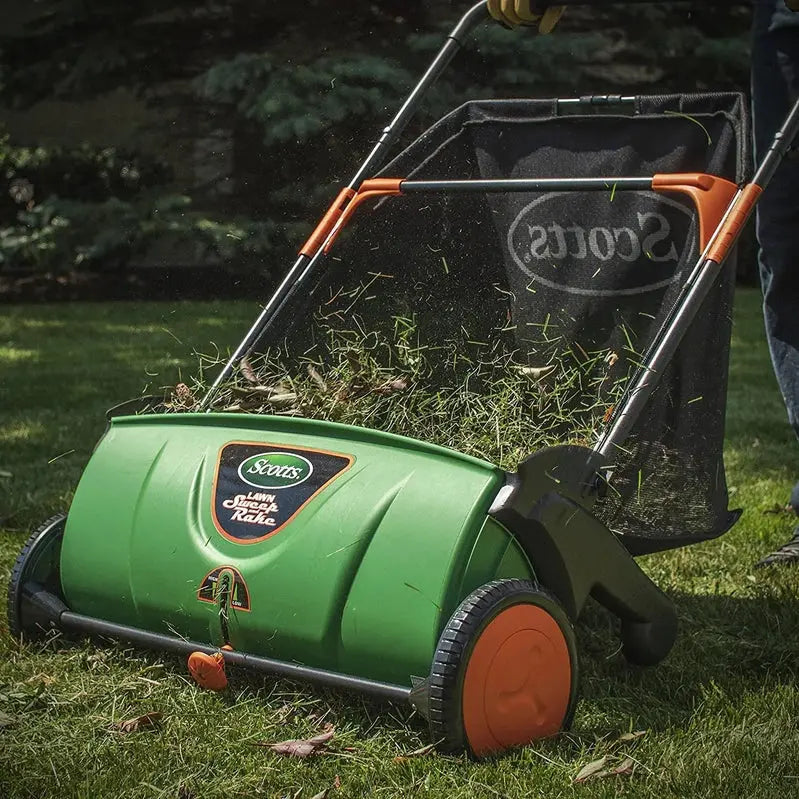 Scotts LSW70026S Push Lawn Sweeper  26-Inch Width, 3.6-Bushel Capacity, Adjustable Height