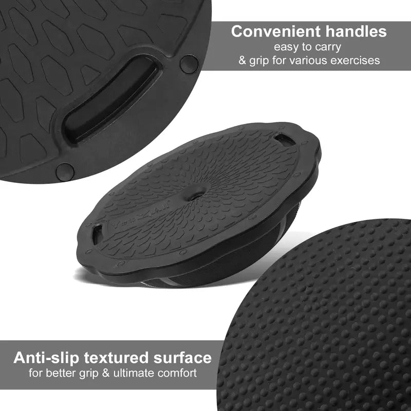 Yes4All 880LBS Premium Half Ball Balance Trainer, Stability Ball for Exercise, Home Gym Full Body Workouts  Black Matte