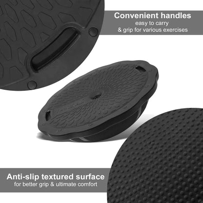 Yes4All 880LBS Premium Half Ball Balance Trainer, Stability Ball for Exercise, Home Gym Full Body Workouts  Black Matte
