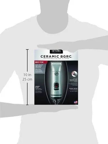 Ceramic-Blade Hair Clipper  Detachable Blade, Silver BGRC 63965