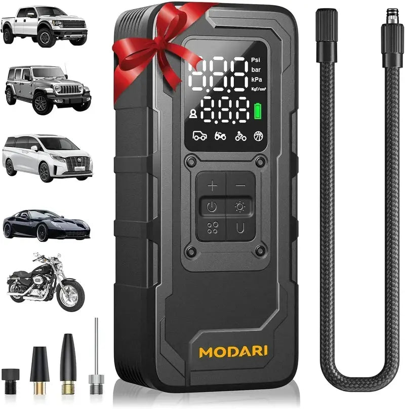 High-Speed Cordless Tire Inflator  160 PSI Portable Air Compressor with Digital Pressure Gauge