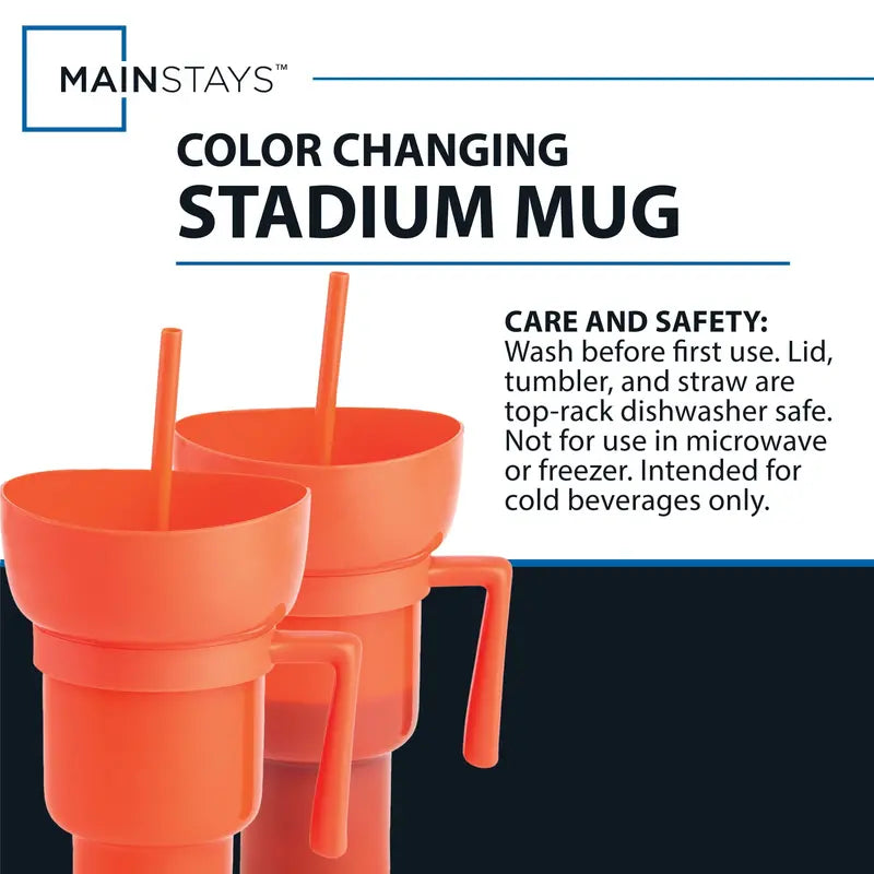 Mainstays Stadium Tumbler 32 fl oz, Coral
