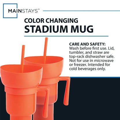 Mainstays Stadium Tumbler 32 fl oz, Coral