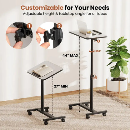 Adjustable Overbed Table for Medical Use  Hospital-Grade Bedside Tray with Height Control