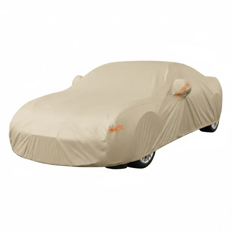 10-Layer Reflective All-Weather Car Cover with Secure Straps and Water Resistance