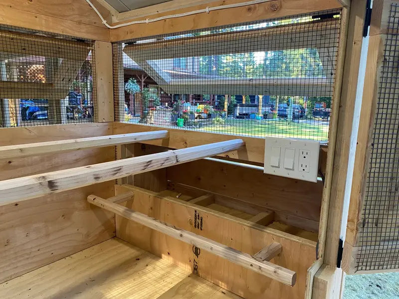 6 ft x 12 ft Walk-In Chicken Coop & Outdoor Poultry Run  7.5 ft Tall, Secure & Spacious Housing