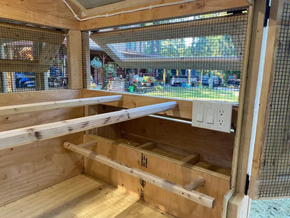 6 ft x 12 ft Walk-In Chicken Coop & Outdoor Poultry Run  7.5 ft Tall, Secure & Spacious Housing