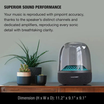Bluetooth Speaker with Eco-Materials Construction, Premium Audio & 5 Dynamic Light Themes