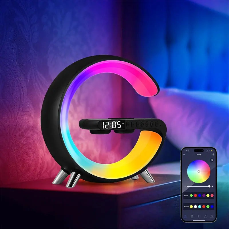MagSafe Wireless Charger with RGB Ambient Lighting  Customizable Glow Effect