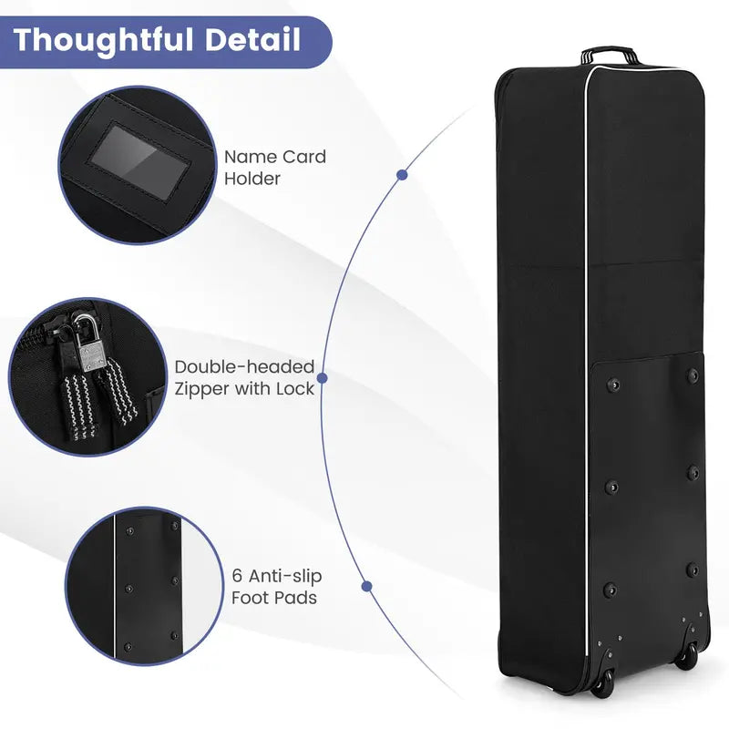Wheeled Golf Travel Bag with Triple Pull Handles for Easy Transport