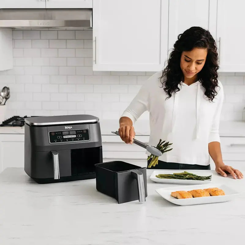 Ninja Foodi DualZone 8-Quart 2-Basket Air Fryer  6-Cooking-Function System