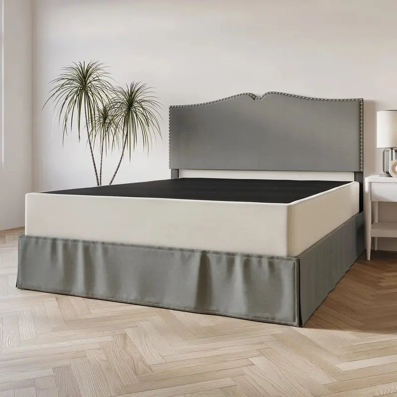 CraftPorch Solid Wood 8-Inch Box Spring Foundation  Slatted Support Base