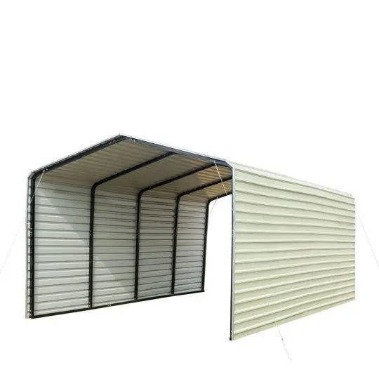 All-Steel 12 ft x 20 ft Carport  Fully Enclosed Side Walls, Rust-Resistant Frame