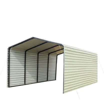 All-Steel 12 ft x 20 ft Carport  Fully Enclosed Side Walls, Rust-Resistant Frame