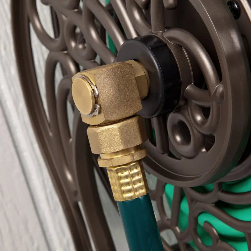 Liberty Garden LBG-704 125′ Steel Decorative Garden Hose Wall Mounted Reel