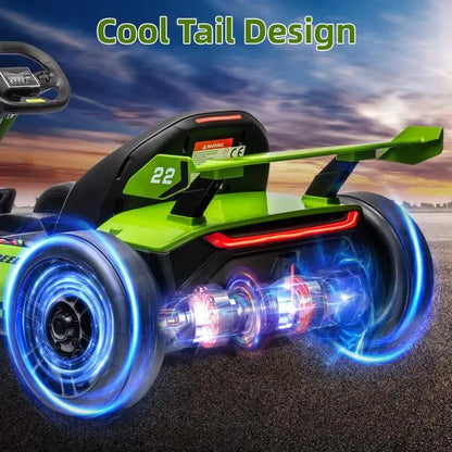 24V Electric Go-Kart for Teens — 300W Motor, Drift Mode, EVA Tires, Adjustable Frame
