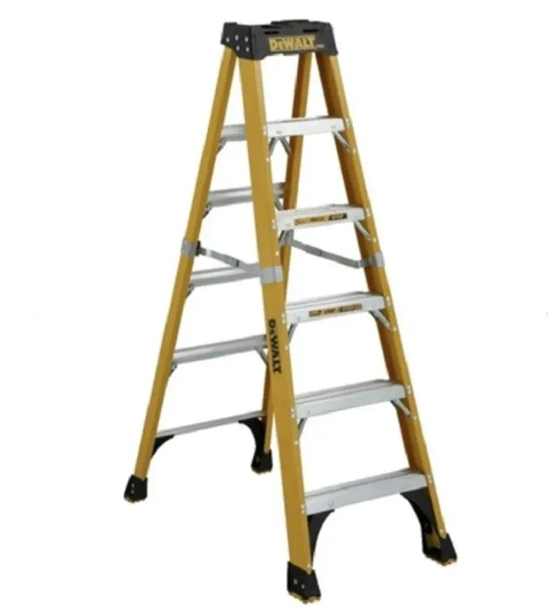 DEWALT Stepladder 500lb Rated FG 6′ DXL3810-06 from DEWALT