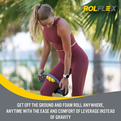 Rolflex Muscle Relief Massager for Forearm, Wrist, Hand, Leg & Calf  Ergonomic Design, Adjustable Pressure