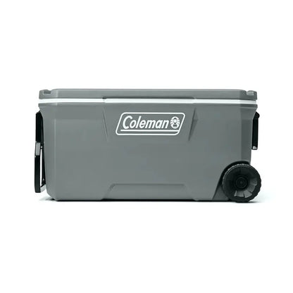 Coleman 100-Quart Wheeled Cooler  Rugged Insulated Ice Chest for Camping & Tailgates