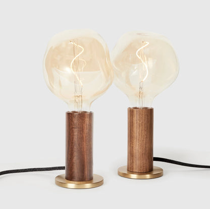 Knuckle Table Lamp in Walnut + Voronoi I Set