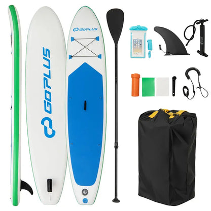 11-Foot All-in-One Inflatable Stand-Up Paddle Board  Features Waterproof Phone Pouch