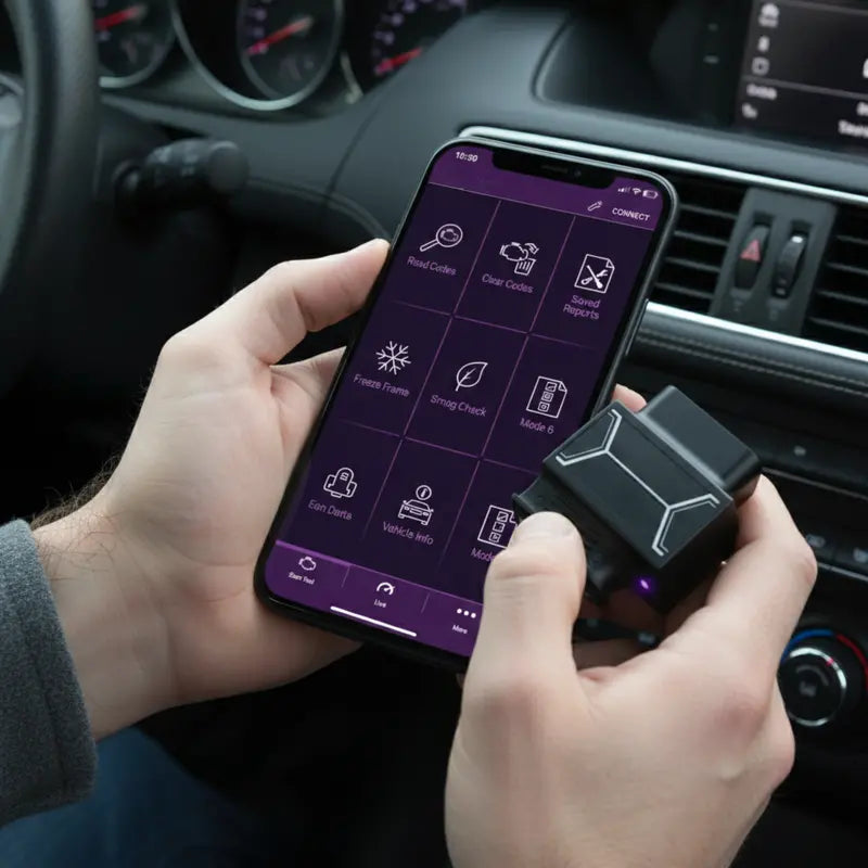 Bluetooth OBD2 Scanner  iOS & Android Compatible, Works with 1996+ Vehicles