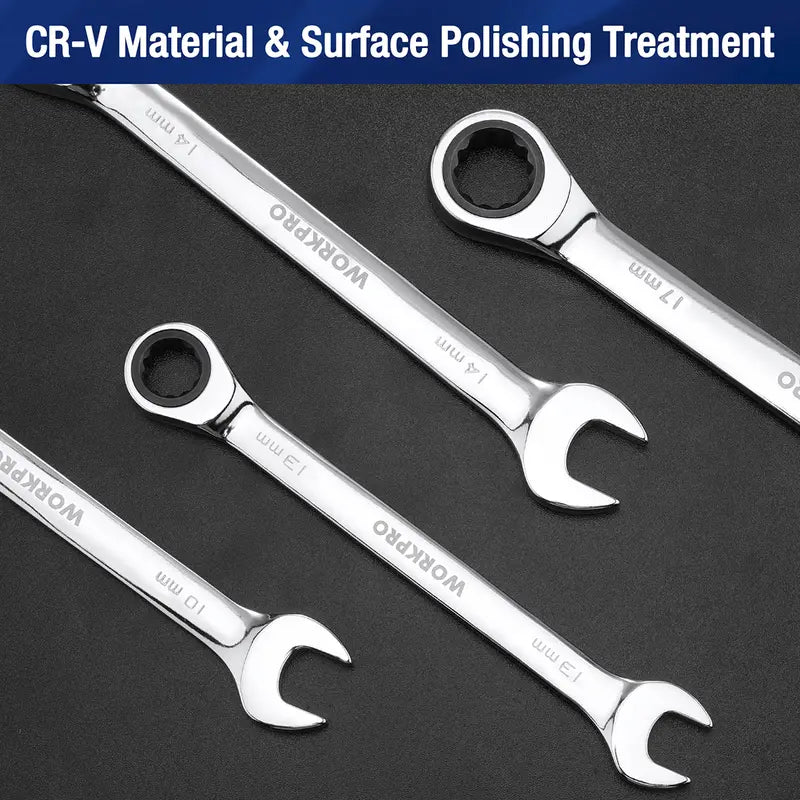 WORKPRO 22-Piece Ratcheting Combination Wrench Collection