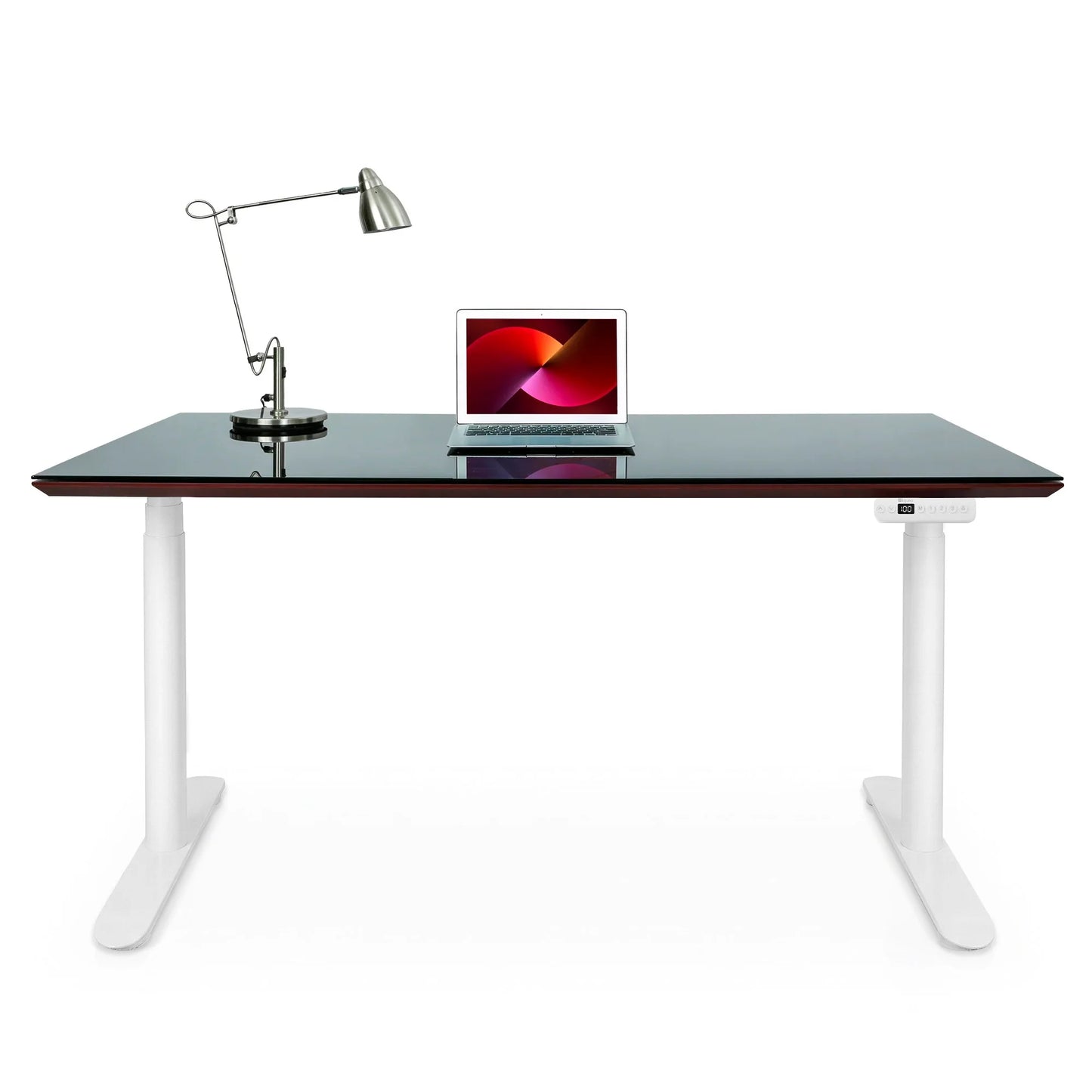 Bureau assis debout avec plateau en verre - DYNAMIC EXECUTIVE