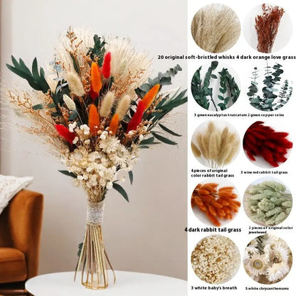 Curated Dried Flower Bouquet  Rustic Botanical Arrangement for Home & Wedding Spaces