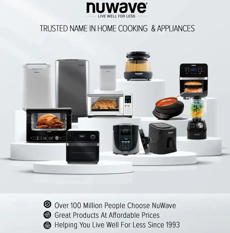 Nuwave Brio 15.5-Quart Air Fryer Oven  Rapid Reheating, Baking, and Dehydrating Appliance