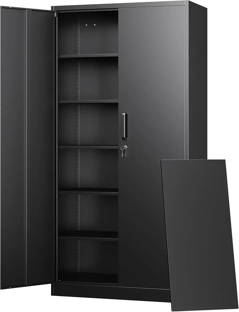Locking Steel Garage Locker — 72-Inch Tall Tool Storage Cabinet