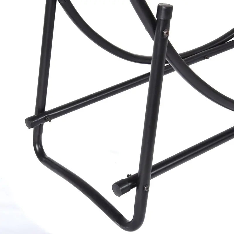 41-Inch Tubular Steel Log Hoop  Heavy-Duty Firewood Holder for Indoor Fireplaces or Outdoor Pits