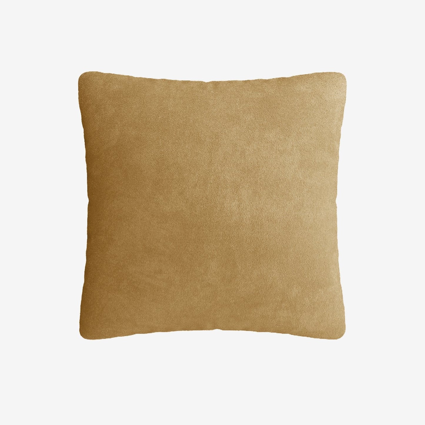 Coussin en velours jaune moutarde déhoussable 40x40cm