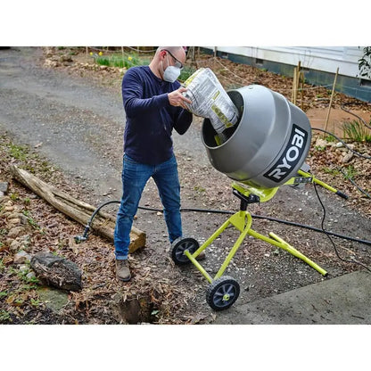 5.0-Cubic-Foot Portable Concrete Mixer  RMX001 Compact Motorized Batch Mixer for Contractors & Homeowners
