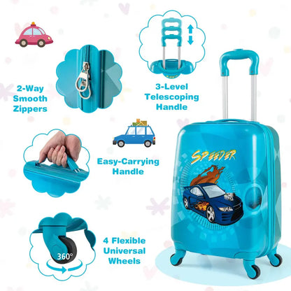 Toddler Travel Luggage Set  Navy 2-Piece Spinner Suitcase Bundle for Young Travelers