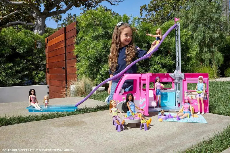 Multi-Component Outdoor Playset  Includes Slide, Pool, Furniture, and 60-Piece Accessory Kit