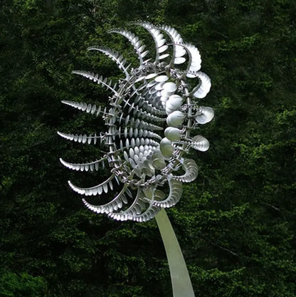 Whimsical Spinning Windmill Garden Decor  Magic Metal Design