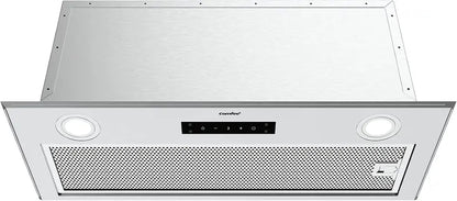 COMFEE’ 30″ Under-Cabinet Range Hood  Slim Ducted/Ductless Vent with Reusable Stainless Filter
