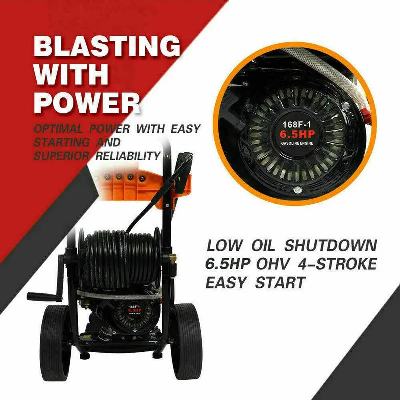 Heavy-Duty 4800 PSI Gas Pressure Washer with 5-Position Spray Nozzle