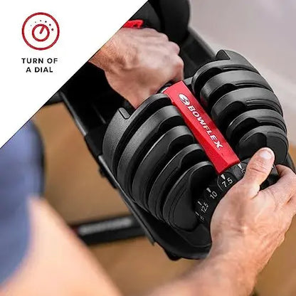 Bowflex SelectTech 552 Adjustable Dumbbell Set  Space-Saving 552.5 lb Pair with Quick-Change Dial System