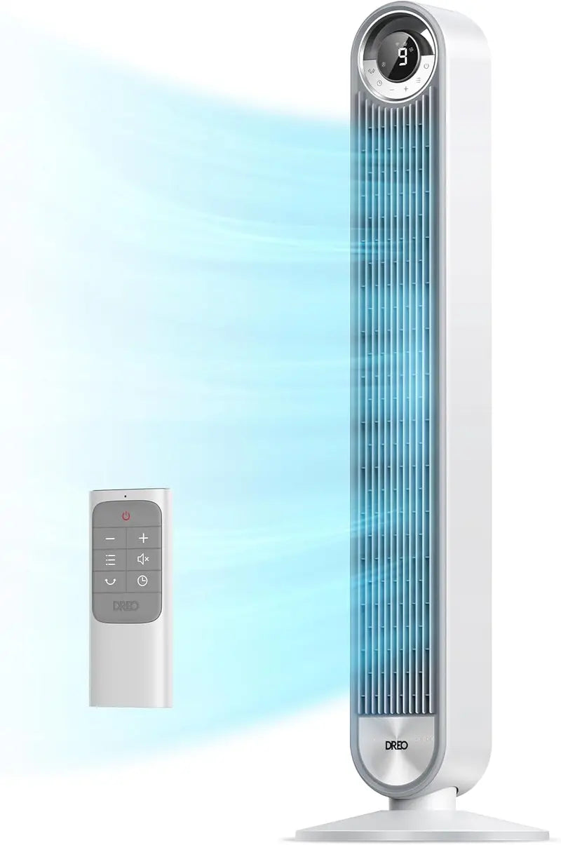 DREO T2 S 42″ Cruiser Pro Tower Fan: 90° Oscillation, Ultra-Quiet 20dB Sleep Mode, DC Motor, Wi-Fi/APP/Voice Control & 12H Timer